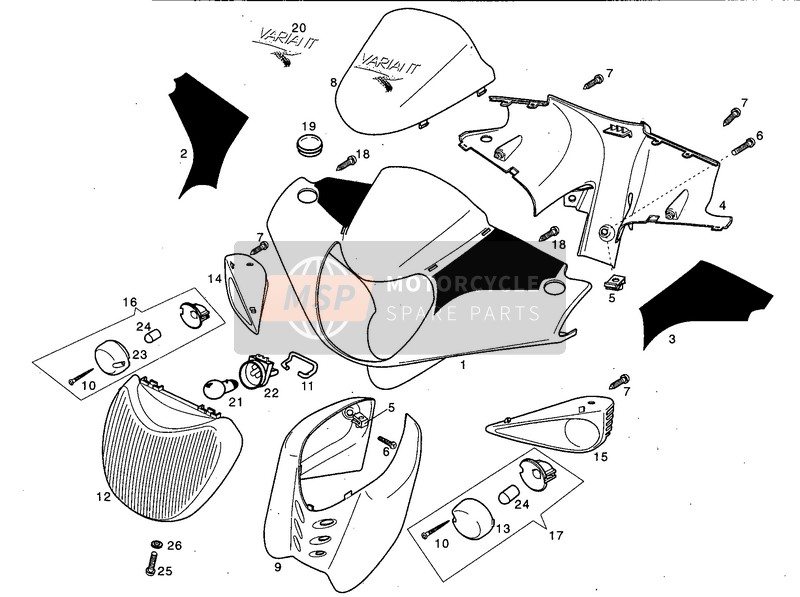 00F02313493C5, R-SCTO.Carc.Ant.Faro Rj.V 96 G, Piaggio, 0