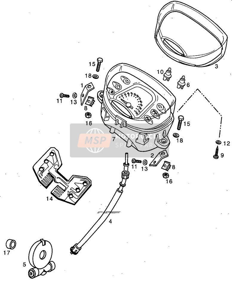 Derbi VARIANT REVOLUTION 2000 Instruments for a 2000 Derbi VARIANT REVOLUTION