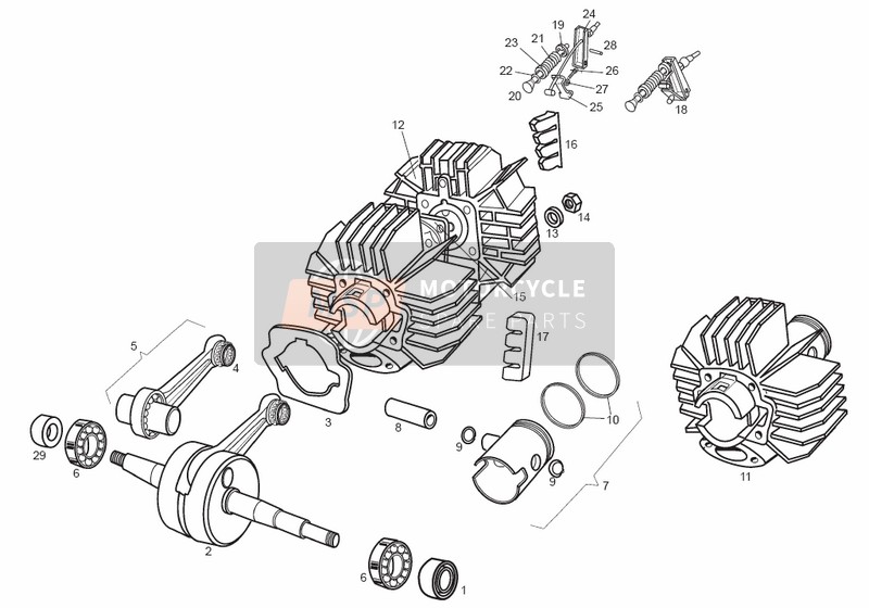 Derbi VARIANT REVOLUTION E1 2003 Cylindre - Tête - Piston pour un 2003 Derbi VARIANT REVOLUTION E1