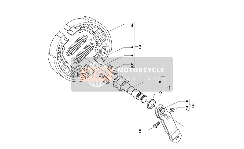 Derbi VARIANT SPORT 125 4T E3 2012 Rear Brake for a 2012 Derbi VARIANT SPORT 125 4T E3