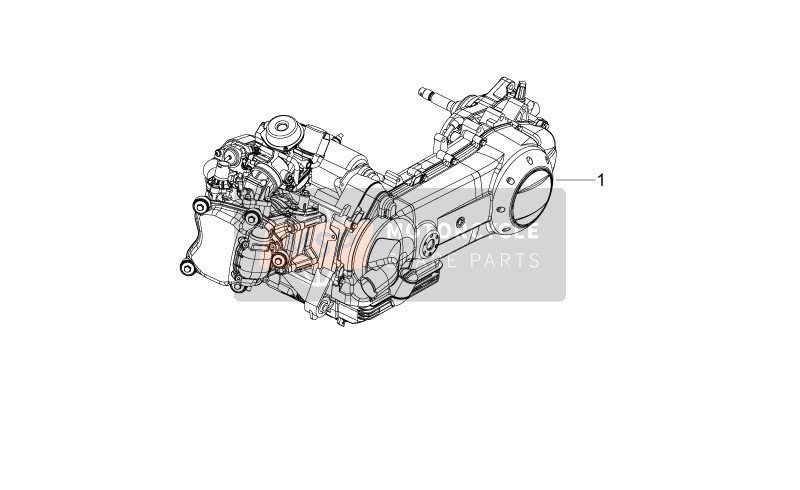 Derbi VARIANT SPORT 125 4T E3 2012 Engine for a 2012 Derbi VARIANT SPORT 125 4T E3