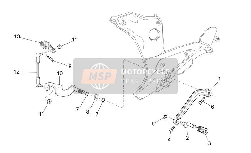 GU92630707, Nut M6X1, Piaggio, 1