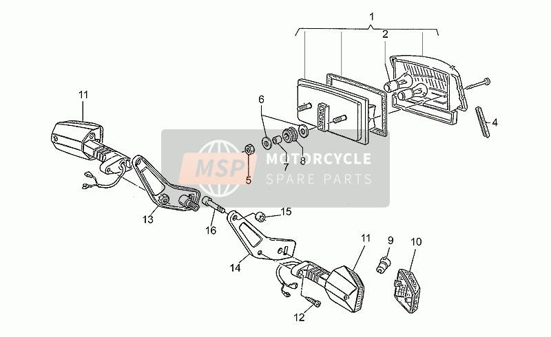 Moto Guzzi 65 GT 650 1988 Rücklicht für ein 1988 Moto Guzzi 65 GT 650