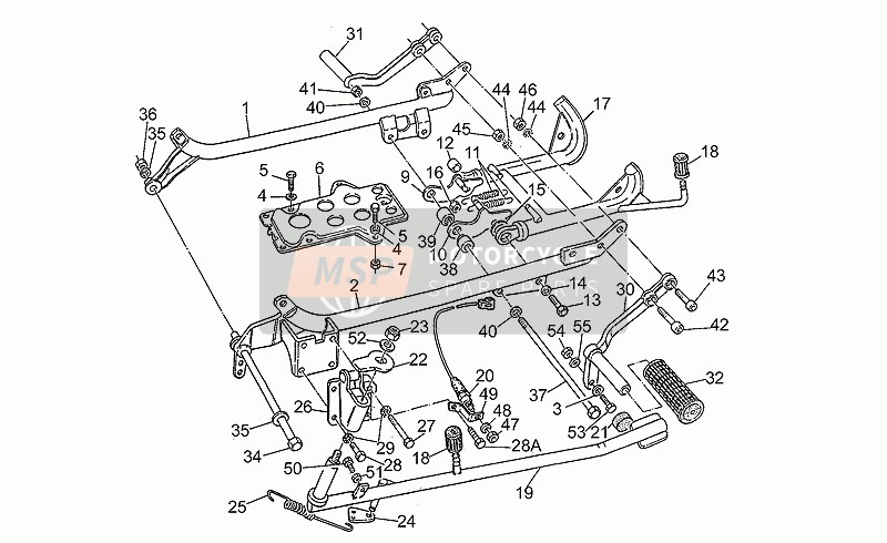 GU28430345, Central Stand, Piaggio, 0