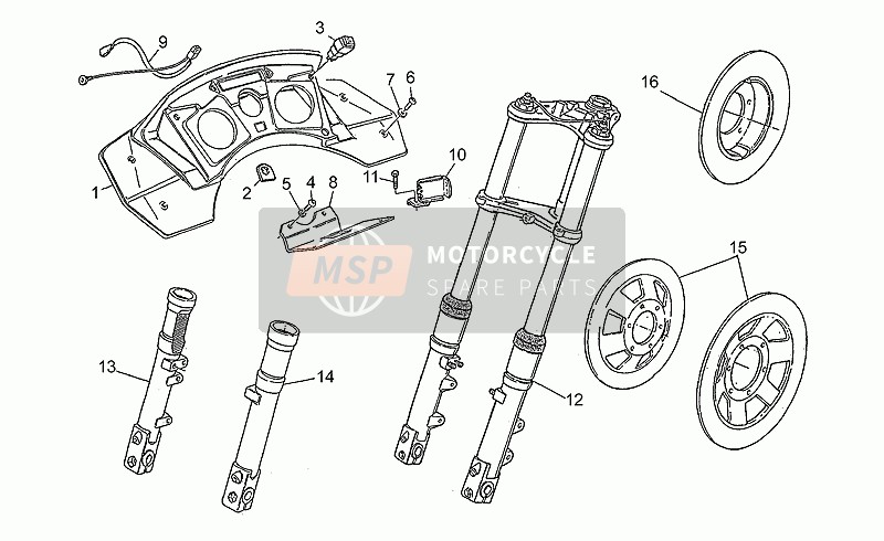 Moto Guzzi 850 T5 Polizia VecchioTipo 850 1985 Front Fork 850T5 Carab.1989 for a 1985 Moto Guzzi 850 T5 Polizia VecchioTipo 850