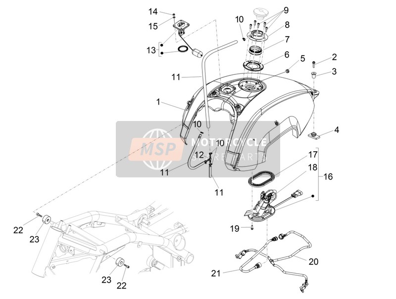 B064026, Fuel Pipe Complete With Joints, Piaggio, 0
