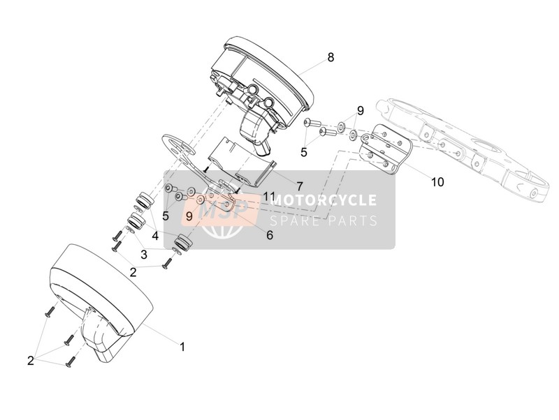 Moto Guzzi Audace 1400 2017 Instruments for a 2017 Moto Guzzi Audace 1400