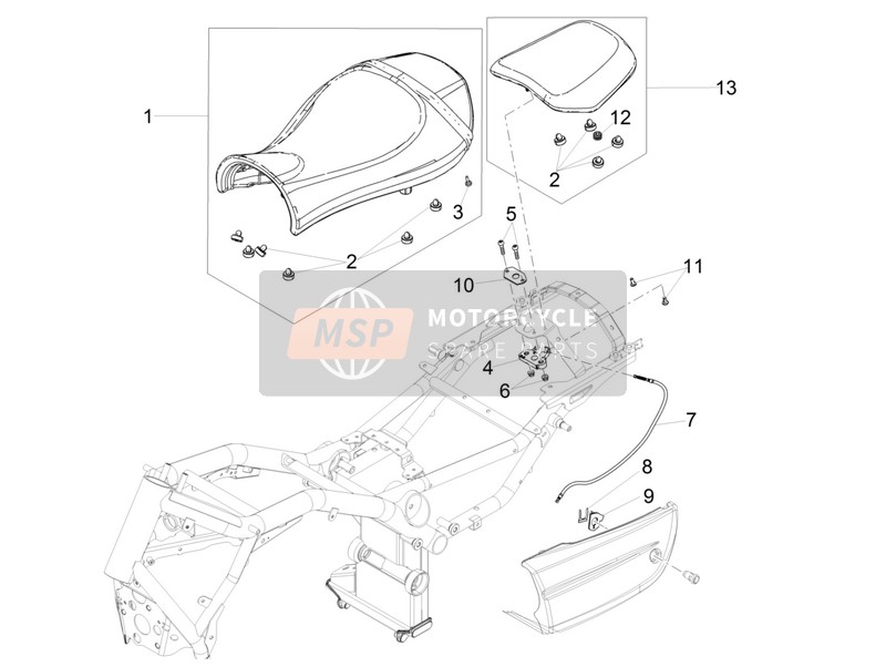 Moto Guzzi Audace 1400 2015 Saddle for a 2015 Moto Guzzi Audace 1400