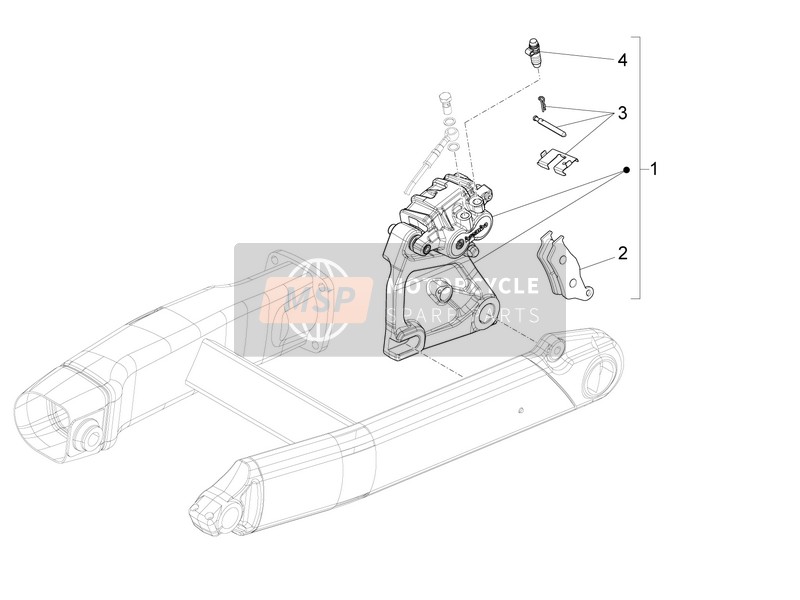 Moto Guzzi Audace 1400 2015 Étrier de frein arrière pour un 2015 Moto Guzzi Audace 1400