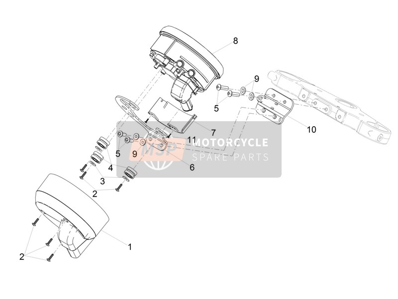 Moto Guzzi Audace 1400 2015 Instrumente für ein 2015 Moto Guzzi Audace 1400