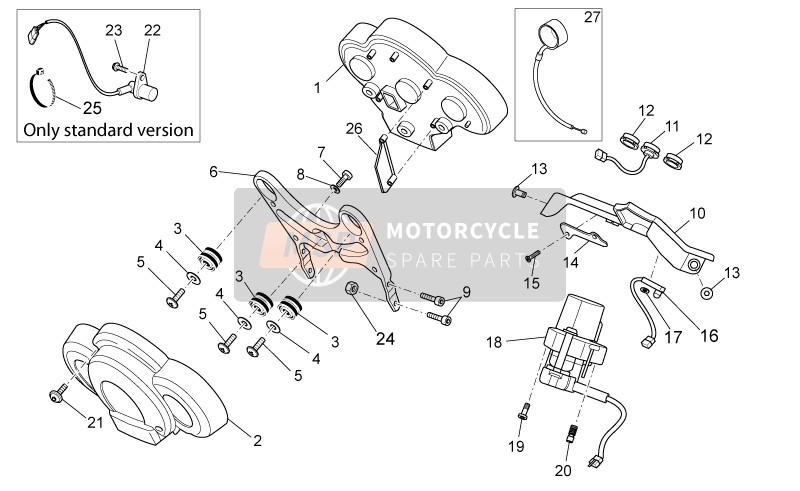 Moto Guzzi Breva 1200 2007 Tableau de bord pour un 2007 Moto Guzzi Breva 1200