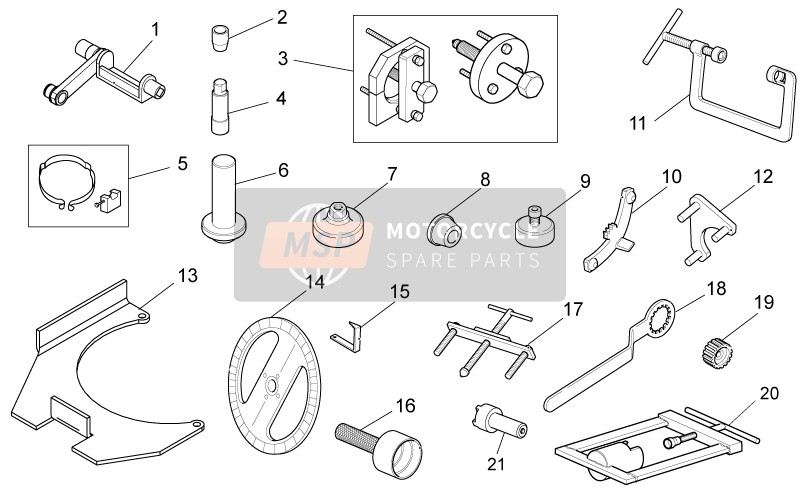 GU30906510, Tool For Clutch Assembly, Piaggio, 1