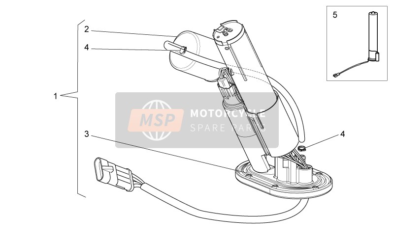 Moto Guzzi Breva V IE 1100 2007 Interne Kraftstoffpumpe für ein 2007 Moto Guzzi Breva V IE 1100