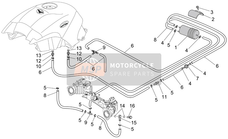 AP8134884, Canister Support Plate, Piaggio, 1