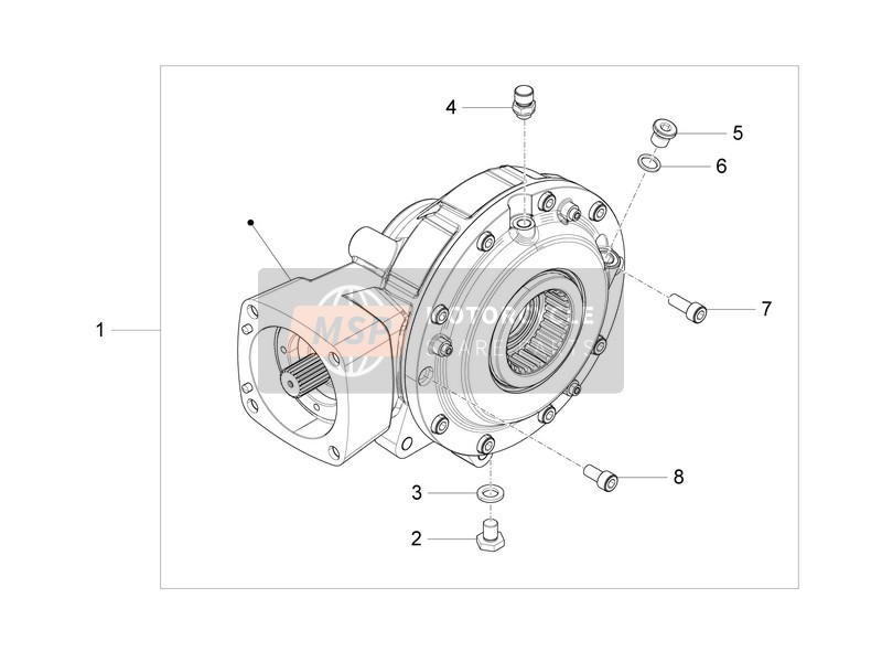 Moto Guzzi California 1400 Touring ABS 2014 Getriebe hinten/Komponenten für ein 2014 Moto Guzzi California 1400 Touring ABS