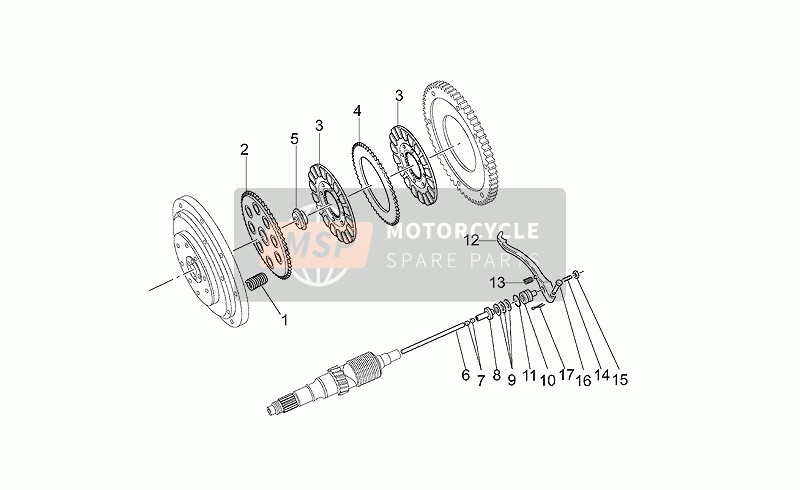 Moto Guzzi California EV-EV Touring-80 1100 2002 Embrayage pour un 2002 Moto Guzzi California EV-EV Touring-80 1100