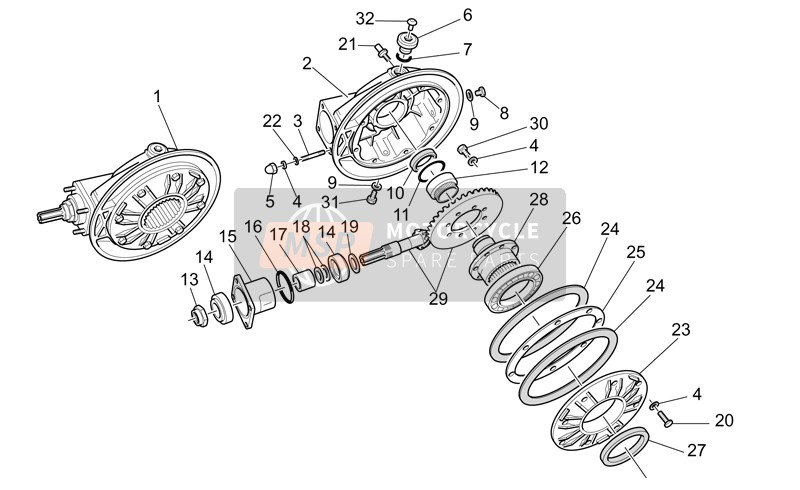 Moto Guzzi California EV PI Cat. 1100 2005 Transmission terminée II pour un 2005 Moto Guzzi California EV PI Cat. 1100