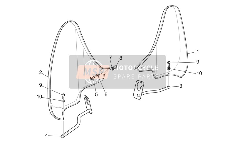 GU03586671, R.H. Toe Guard Grey, Piaggio, 0