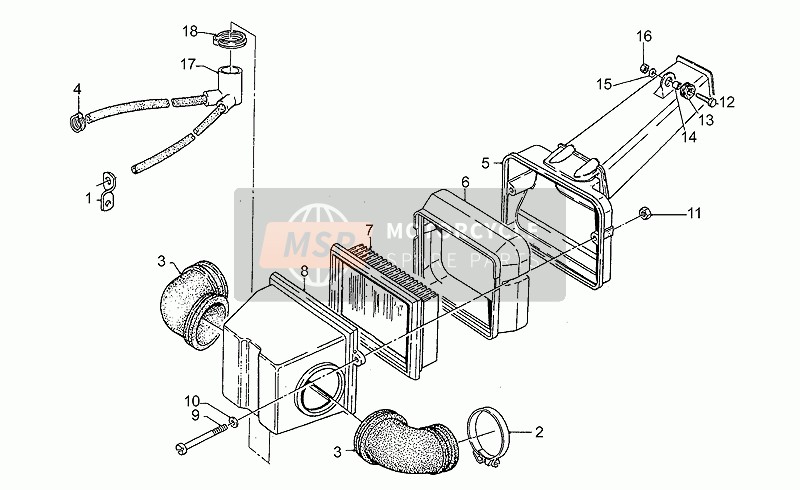 Moto Guzzi California III Carburatori Carenato 1000 1989 Air Filter for a 1989 Moto Guzzi California III Carburatori Carenato 1000