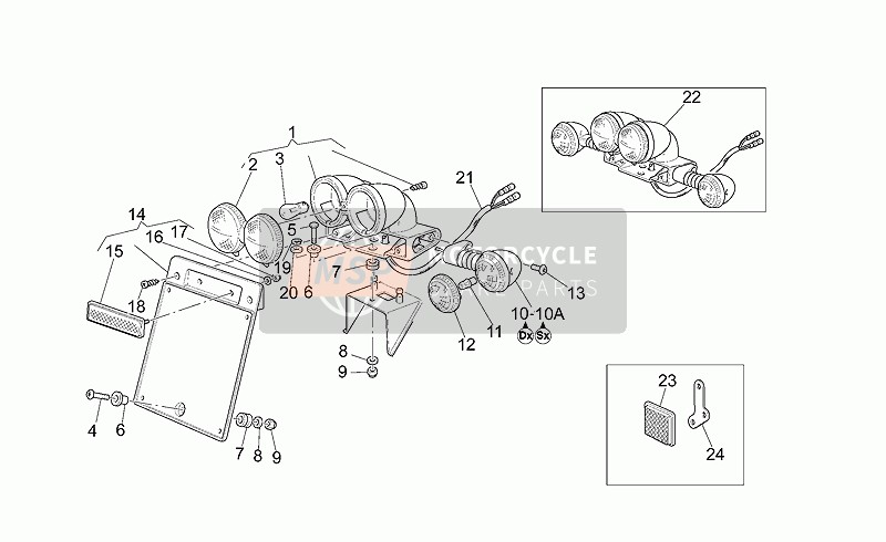 Moto Guzzi California Stone 1100 2001 Achterlicht voor een 2001 Moto Guzzi California Stone 1100