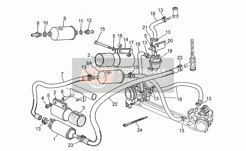 Moto Guzzi Daytona 1000 1992 Fuel Supply for a 1992 Moto Guzzi Daytona 1000