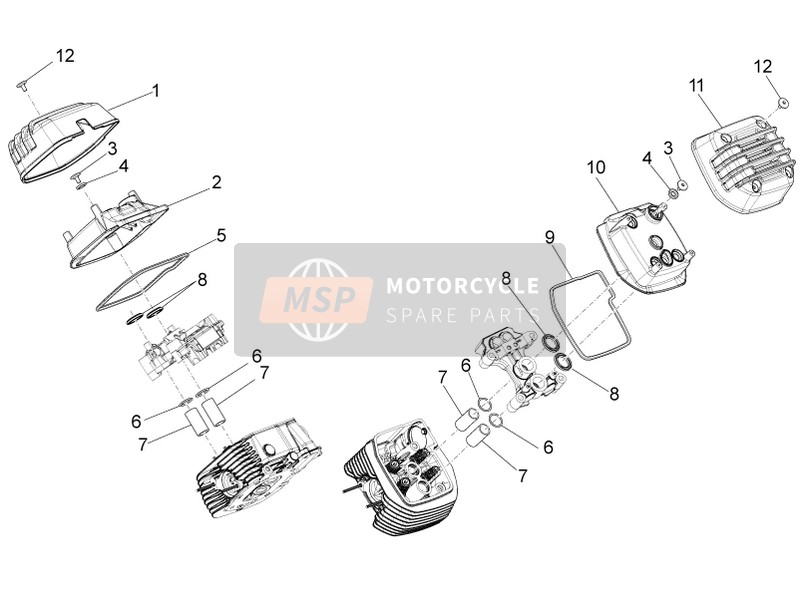 Moto Guzzi Eldorado 1400 2016 Kopf Abdeckung für ein 2016 Moto Guzzi Eldorado 1400