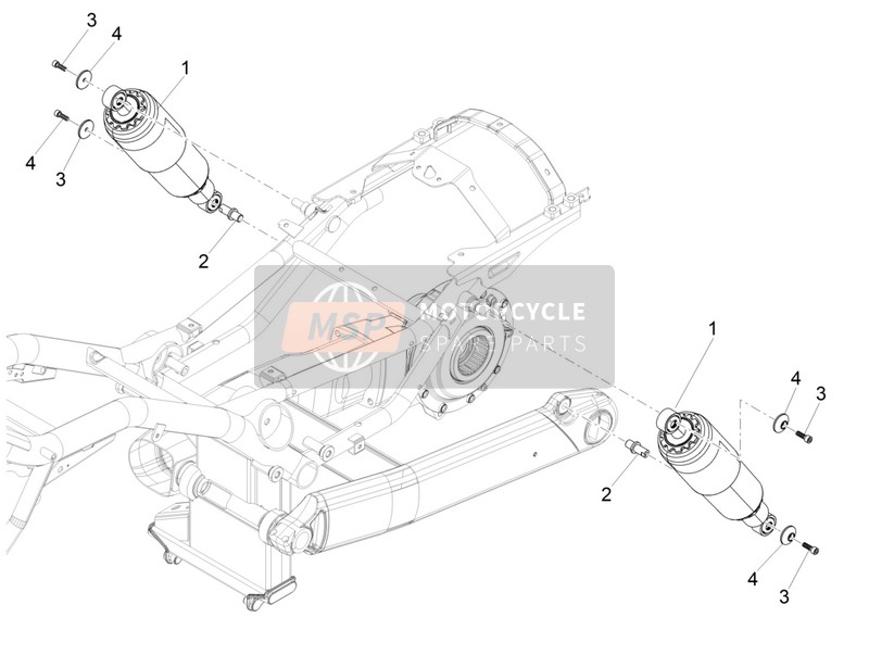 Moto Guzzi Eldorado 1400 2017 Amortiguador para un 2017 Moto Guzzi Eldorado 1400