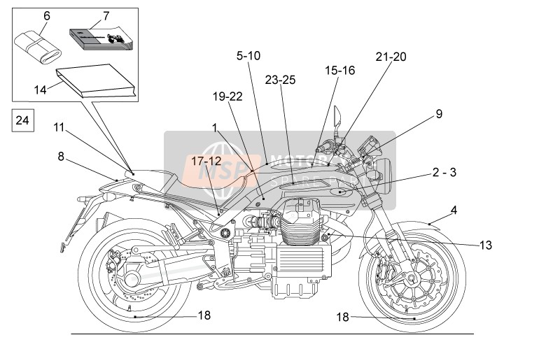 Moto Guzzi Griso S.E. 1200 8V 2015 Juego de platos-Calcomanía-Operador Manuales para un 2015 Moto Guzzi Griso S.E. 1200 8V