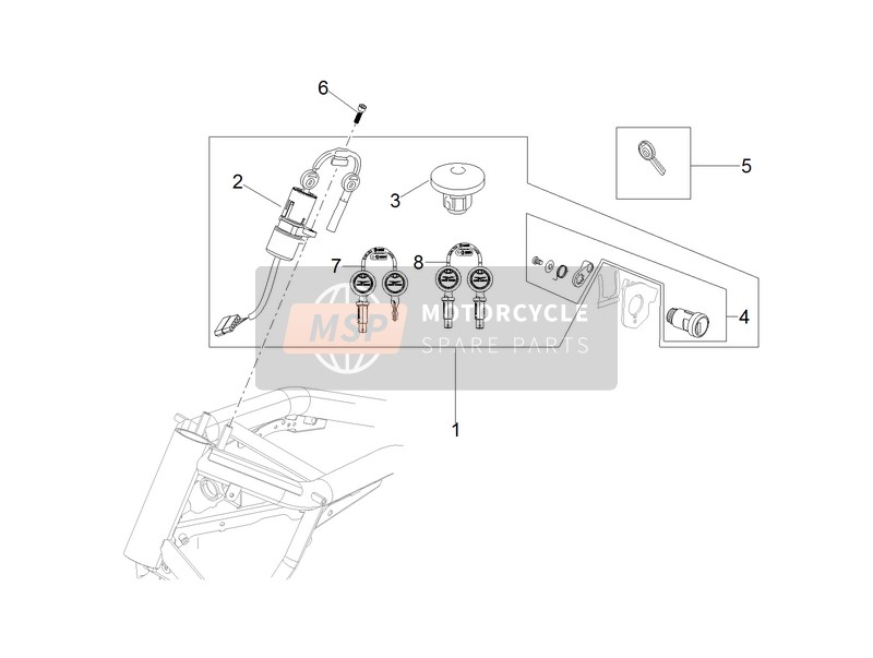 Moto Guzzi MGX 21 FLYING FORTRESS 1400 ABS (EU) 2016 Locks for a 2016 Moto Guzzi MGX 21 FLYING FORTRESS 1400 ABS (EU)