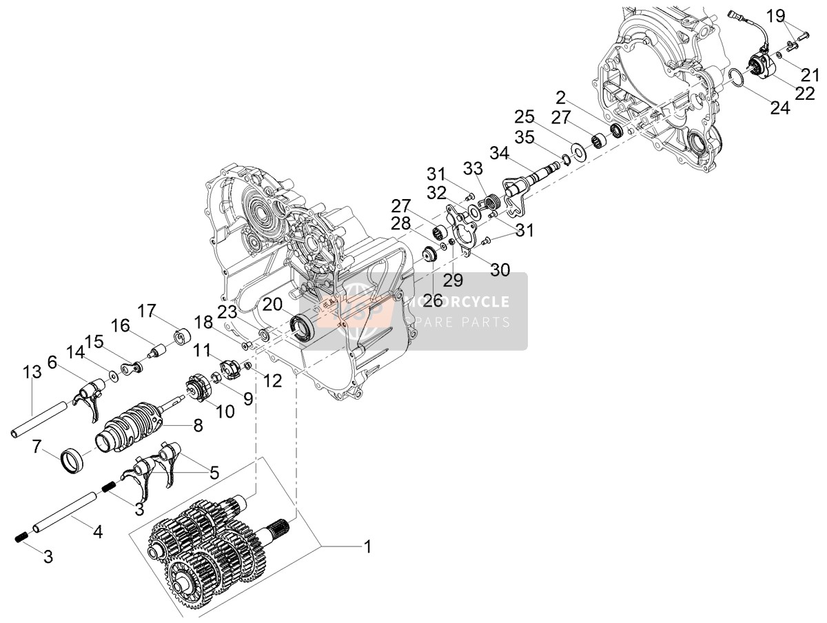Gear box / Selector / Shift cam