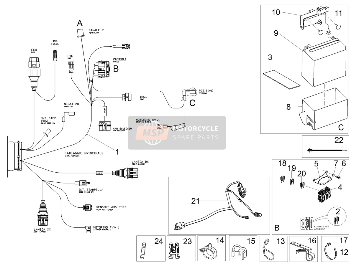 2D000536, Kabelbaum, Piaggio, 0