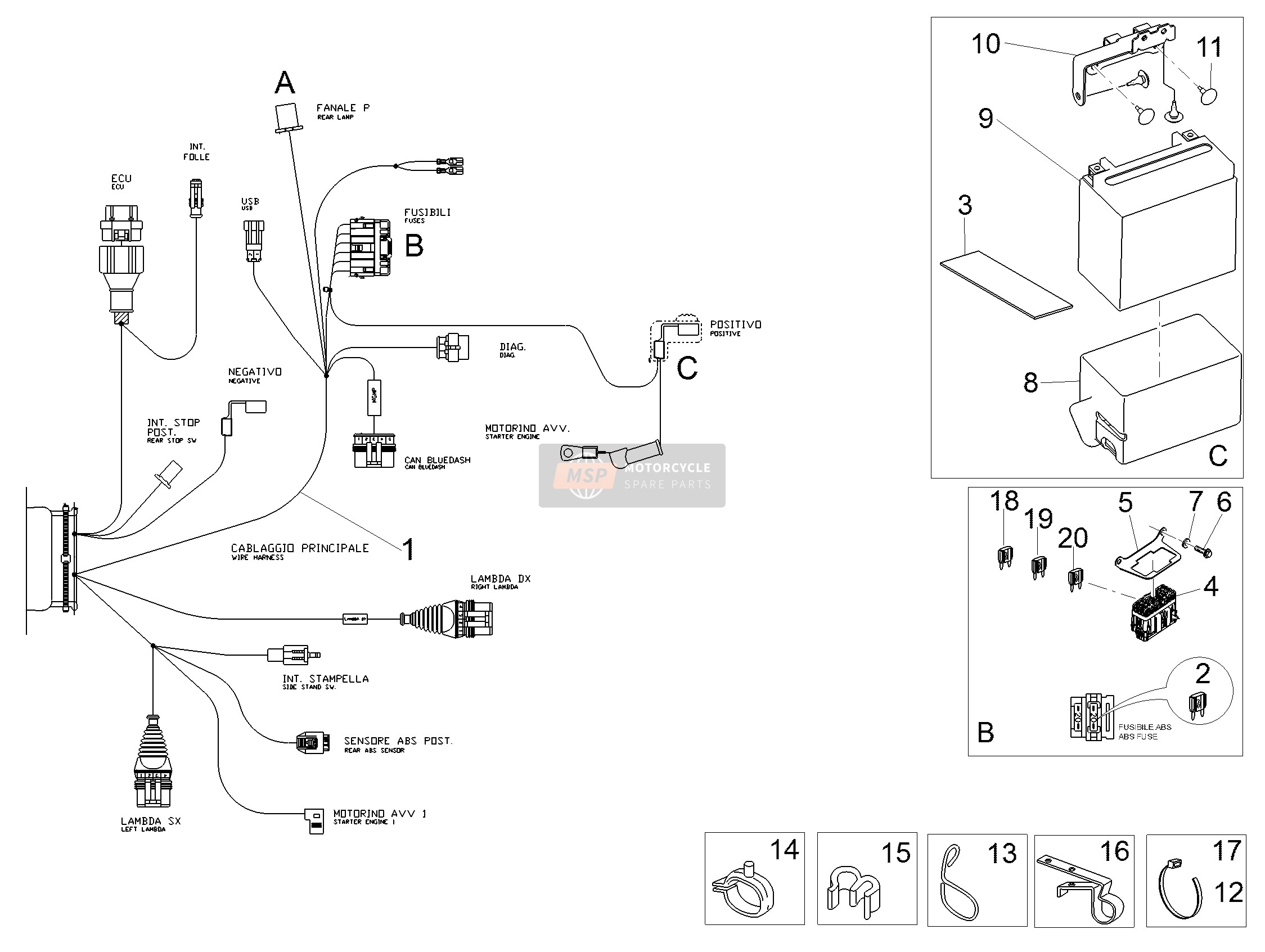 Rear electrical system