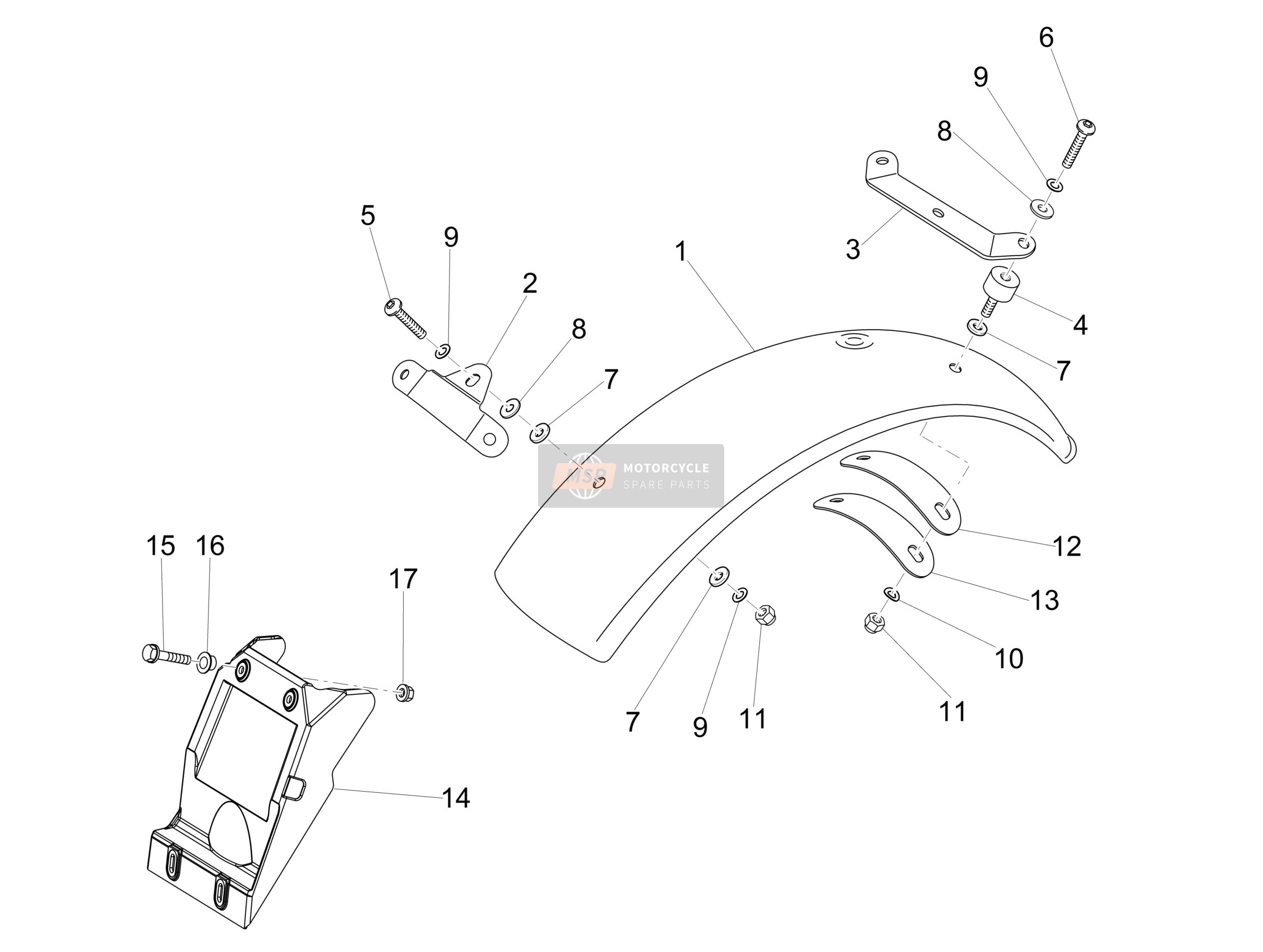 Rear mudguard