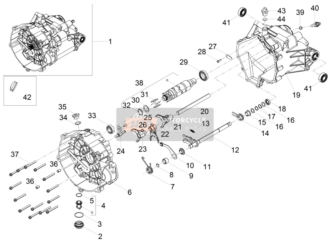Gear box / Selector / Shift cam
