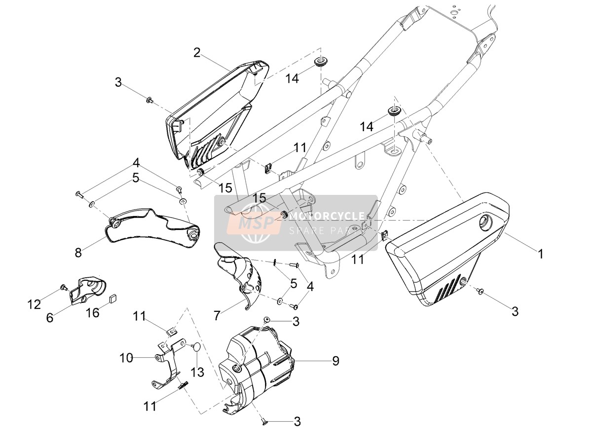 2H005330000XN6, R.H. Body Side, Piaggio, 0