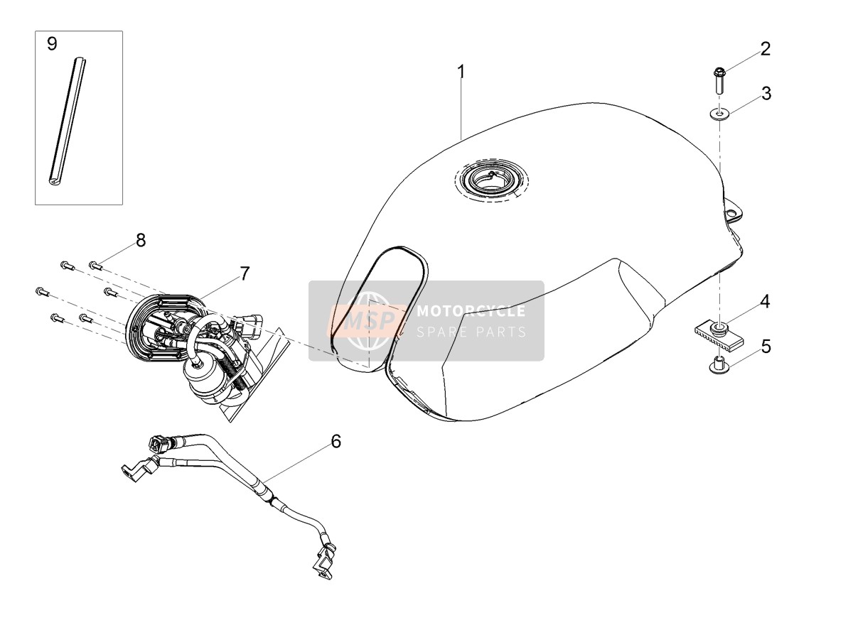 2H004117000B01, Réservoir De Carburant, Piaggio, 0