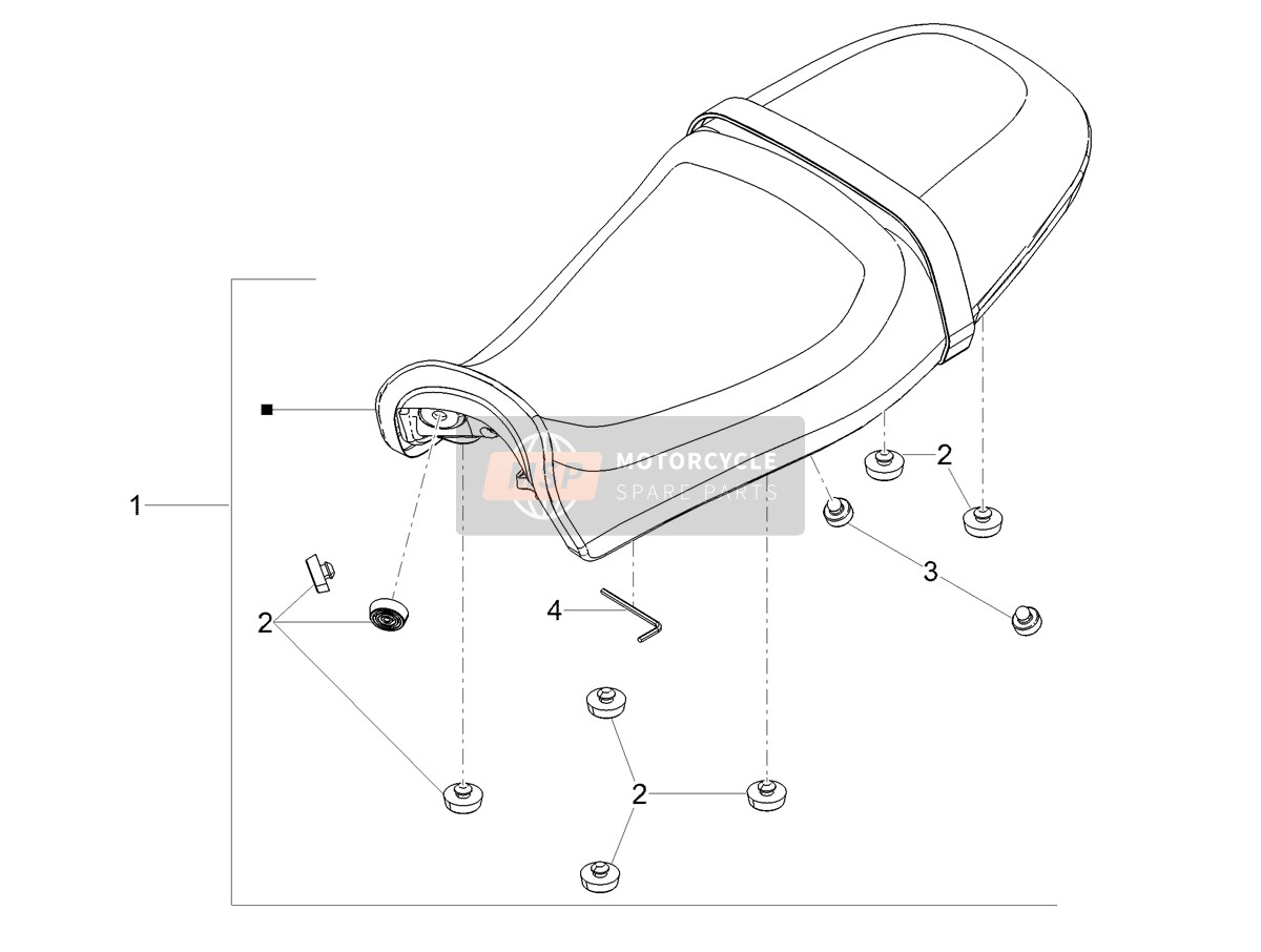 2B007448000C4, Sitz, Piaggio, 0