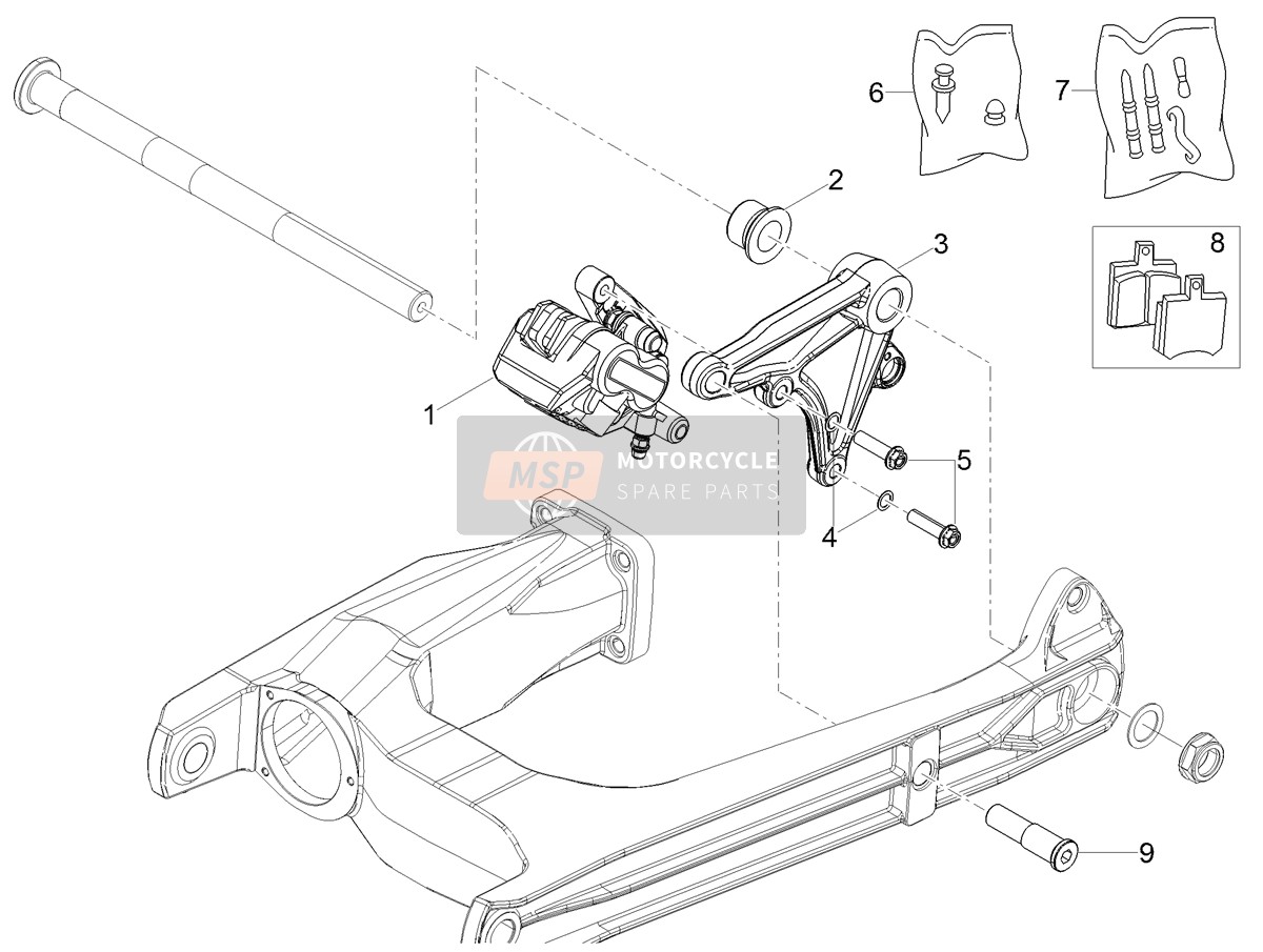 Rear brake caliper