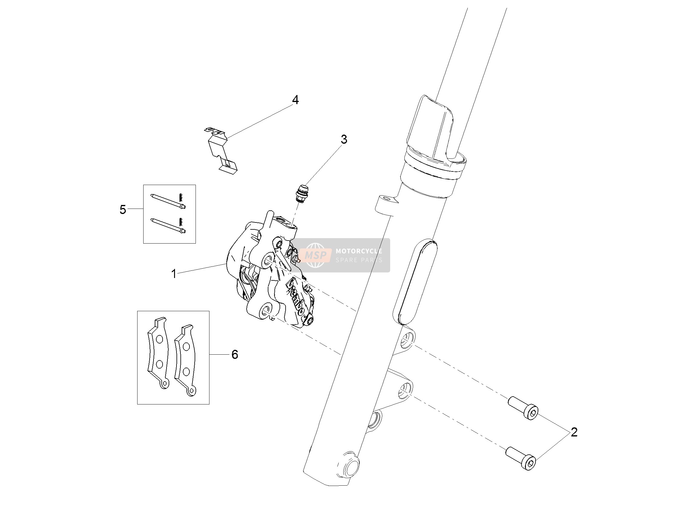 Front brake caliper