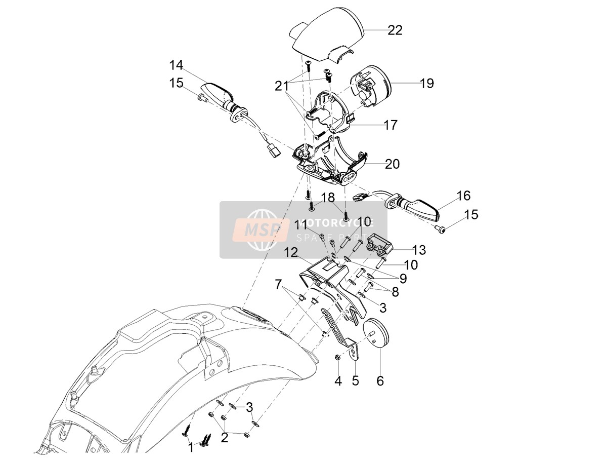 Rear headlamps