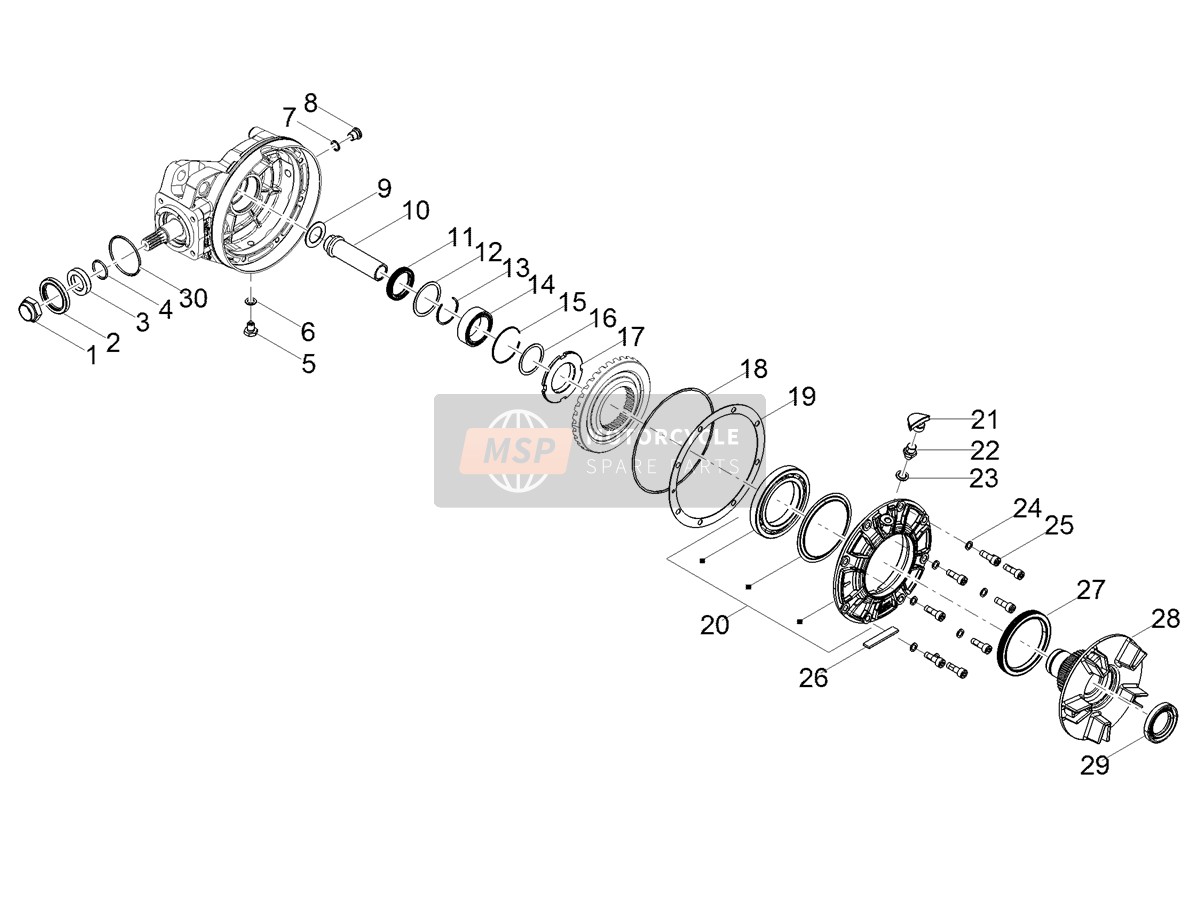 Rear transmission / Components