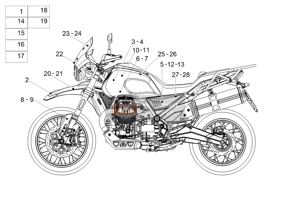 2H004833, Aufkleber, Piaggio, 1