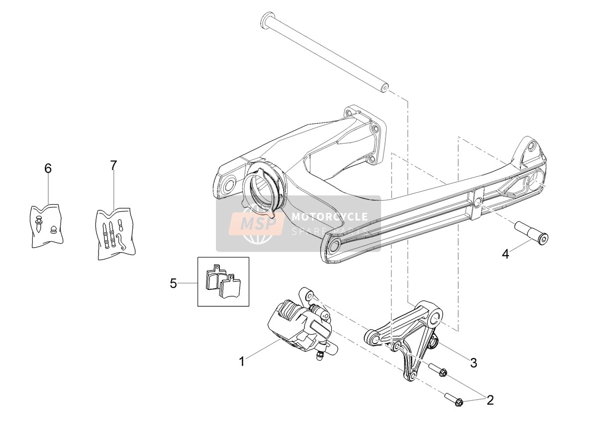Bremssattel hinten