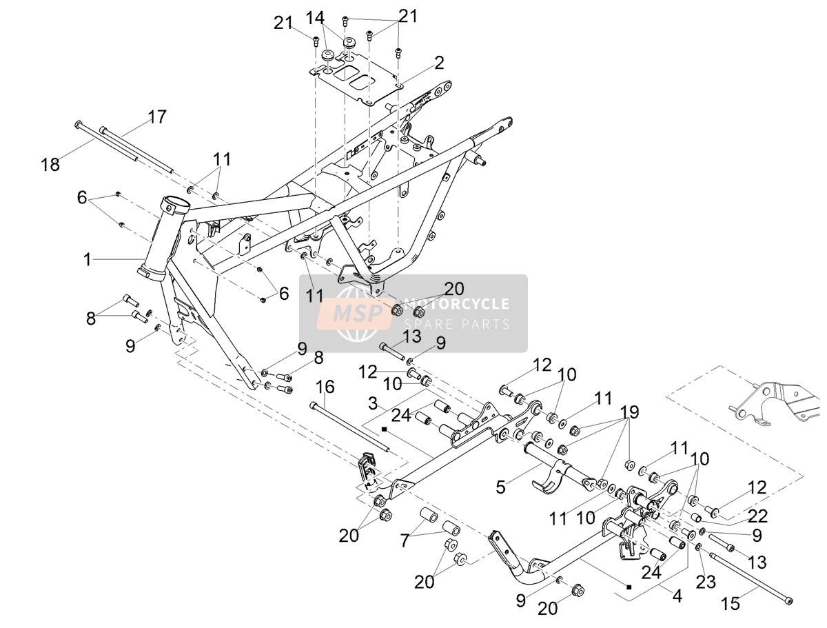 2B007415, Silentbloc, Piaggio, 1