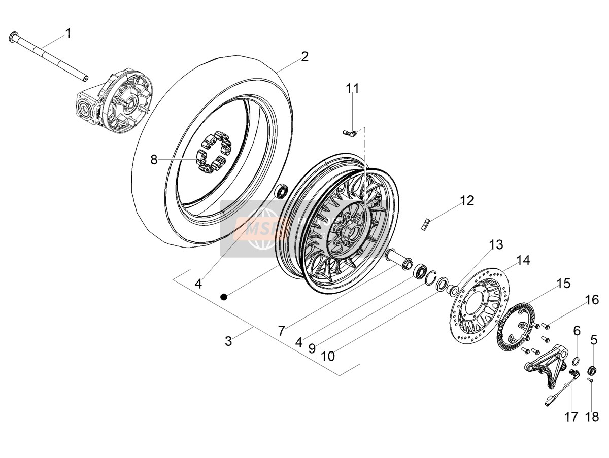 Rear wheel