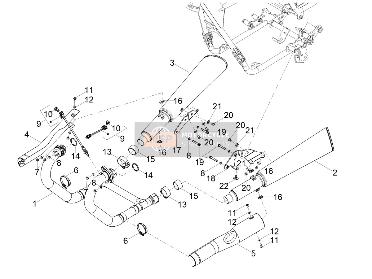 2B010613, Left Muffler Weifu Cat., Piaggio, 0