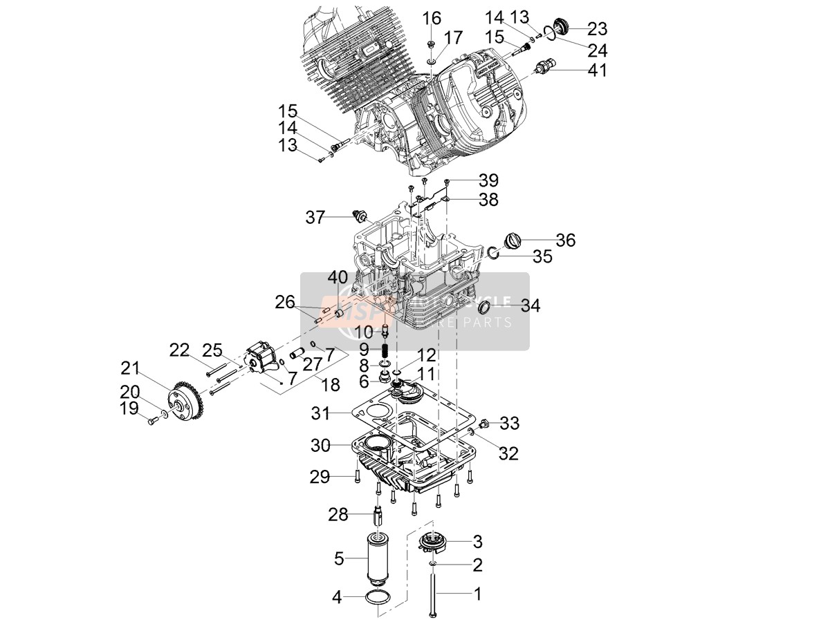 Moto Guzzi V9 Bobber 850 SE E5 ABS (EU) 2023 Lubrication for a 2023 Moto Guzzi V9 Bobber 850 SE E5 ABS (EU)