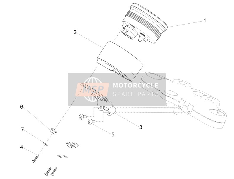 2D000652, Mph Dashboard, Piaggio, 0