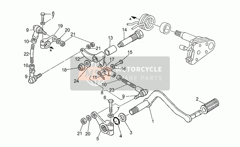 Moto Guzzi Nevada 350 1994 Gear Lever for a 1994 Moto Guzzi Nevada 350