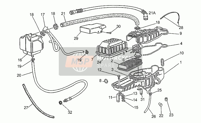 Moto Guzzi Nevada 750 1993 Luftfilter für ein 1993 Moto Guzzi Nevada 750